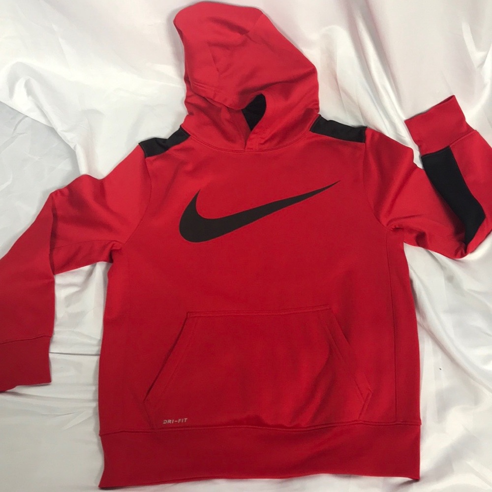 Nike Dri-fit hoody red with black logo